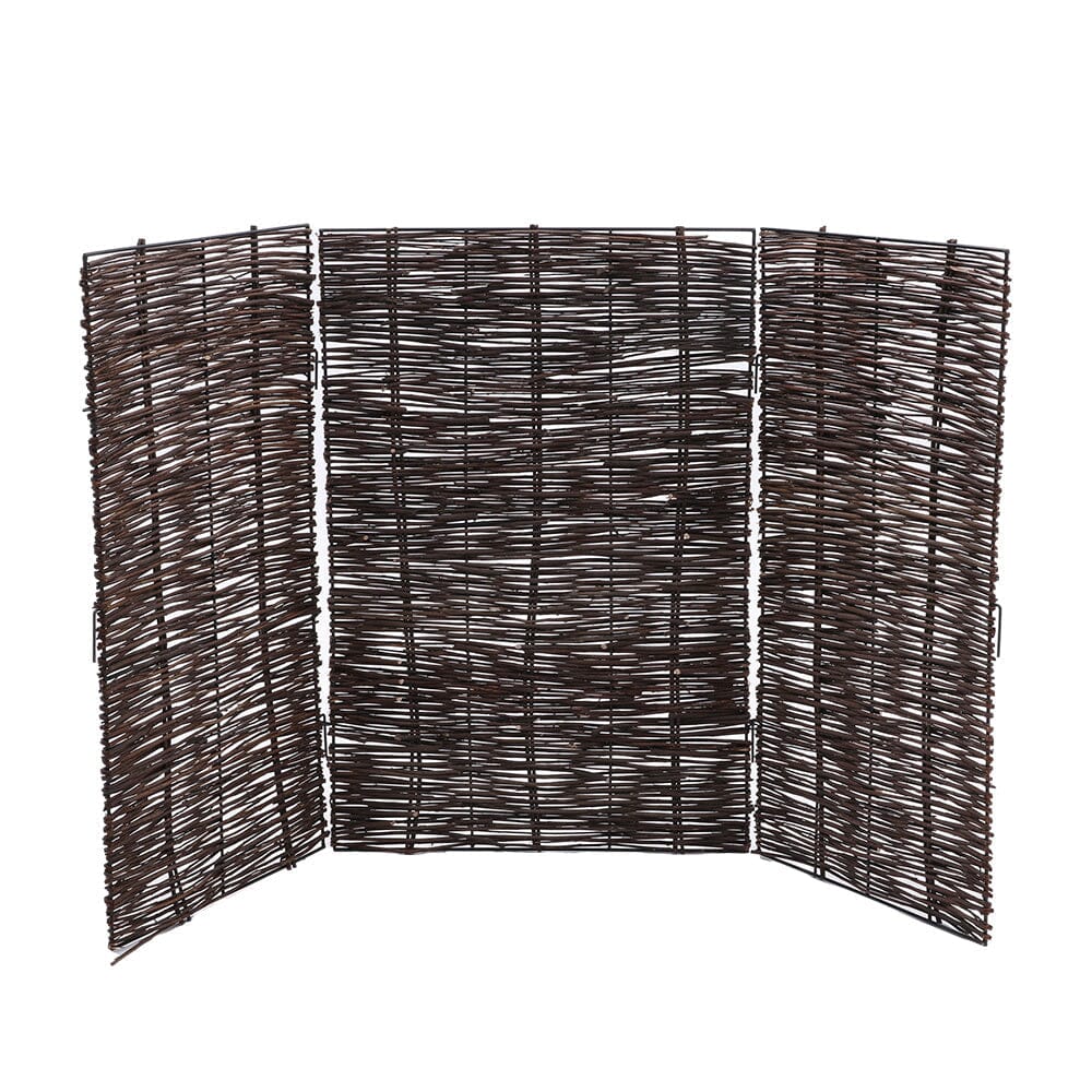 Livingandhome Trash Can Fence Wicker Privacy Fence Living and Home 