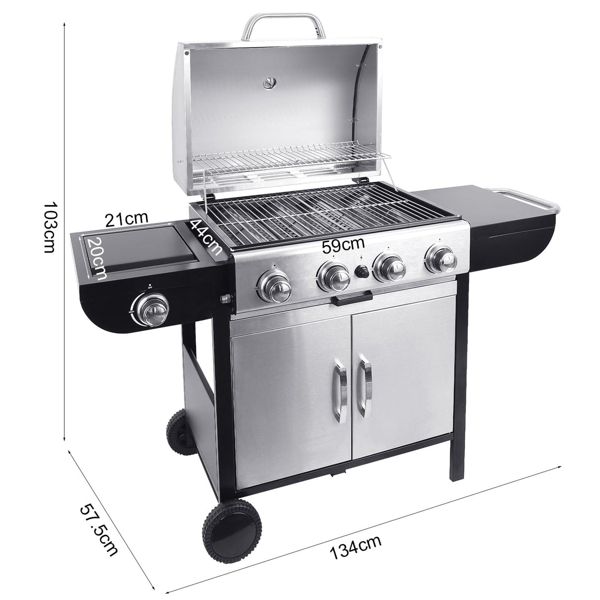 3/4/5-Burner Outdoor Gas Burner with Side Burner Gas Gill Living and Home 