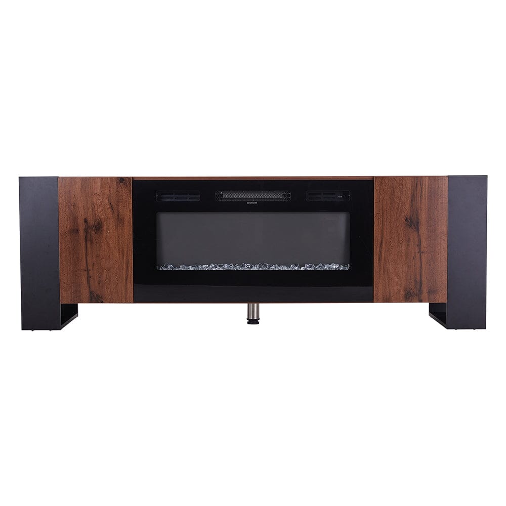 70inch W Modern LED TV Stand with 12 Colour Electric Fireplace Living and Home 
