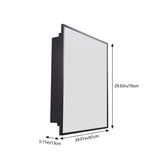 Black Wall-Mount Rectangular Bathroom Storage Mirror Cabinet, DM0924 Living and Home 