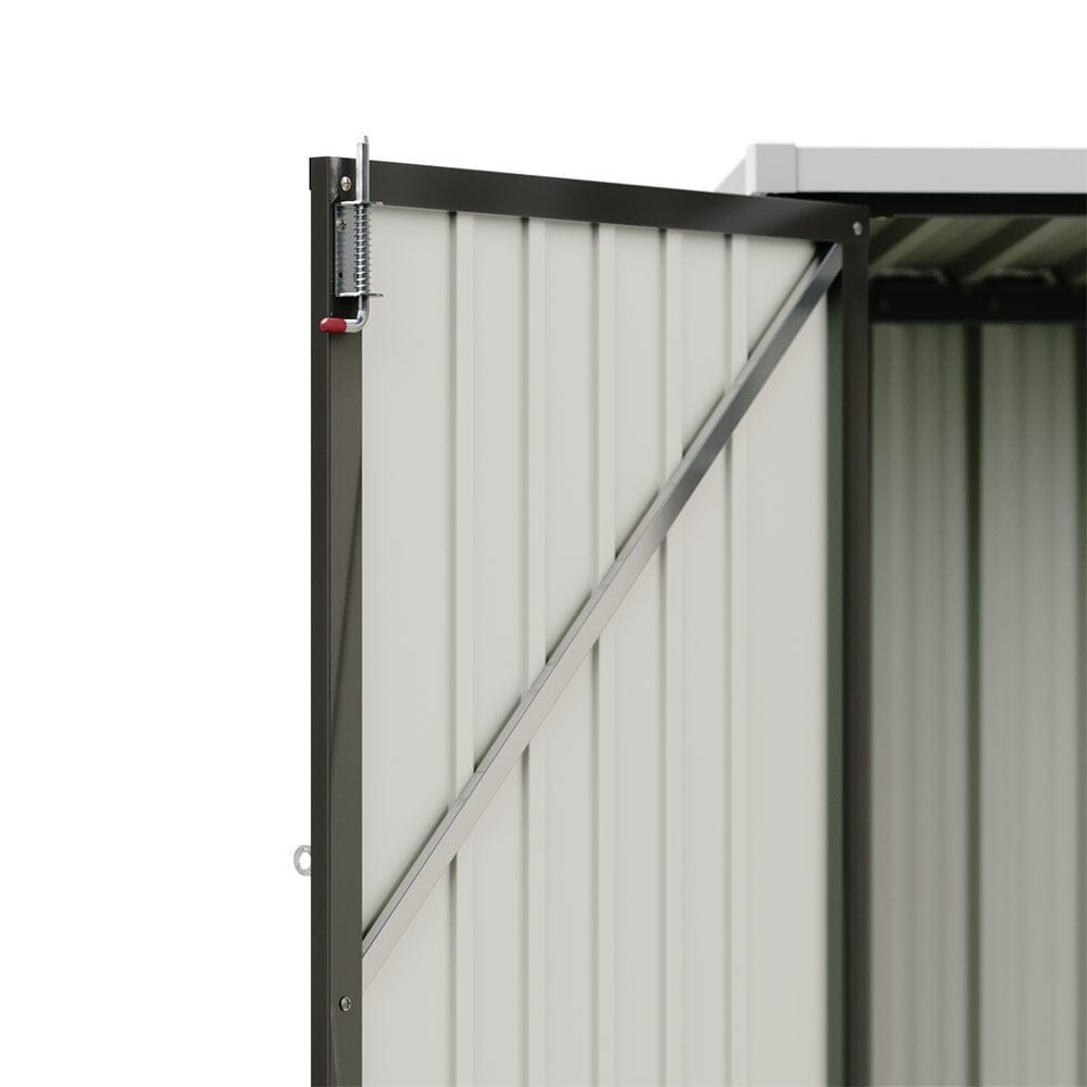 5.5x3FT Grey Slanted Roof Garden Shed with Double Doors Living and Home 