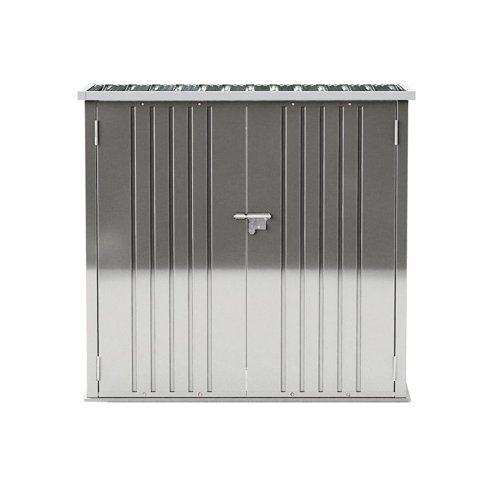 5.5x3FT Grey Slanted Roof Garden Shed with Double Doors Living and Home 