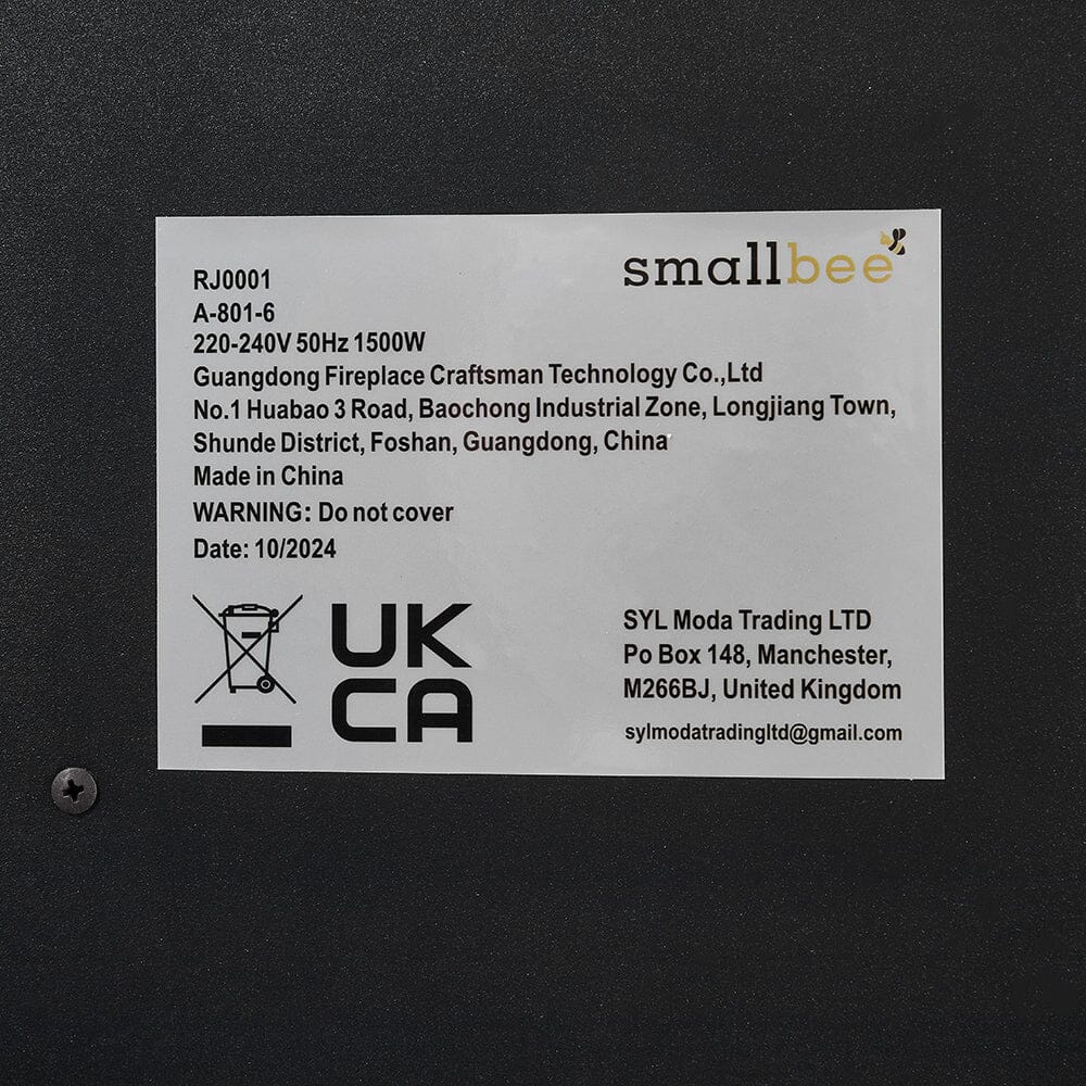 Smallbee 33/46/58inch WiFi Electric Fireplace with LED Display & Realistic Flame Effect Smallbee UK 