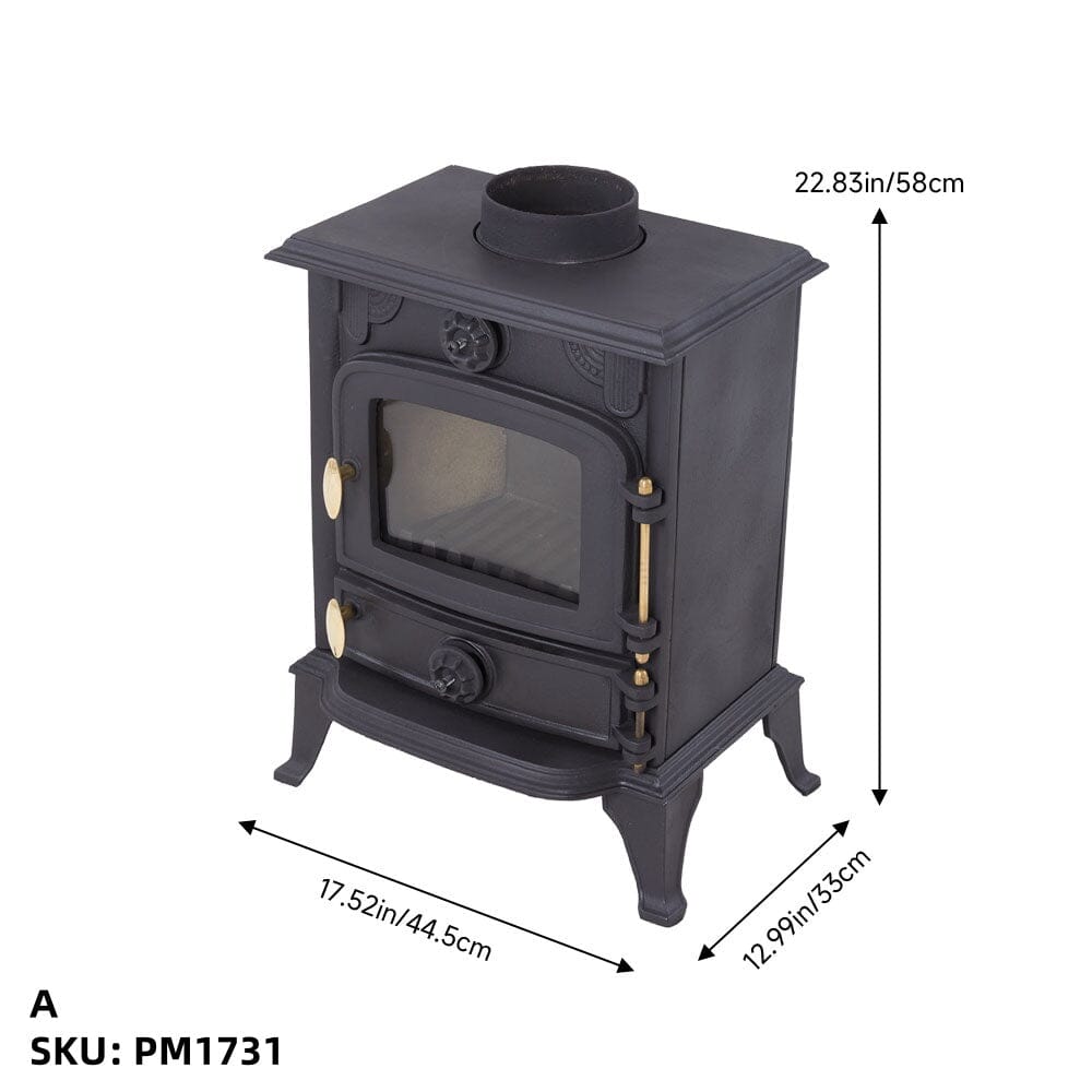 Victorian Cast Iron Fireplace – Vintage Wood Burning Fireplace with Insert & Surround Living and Home 