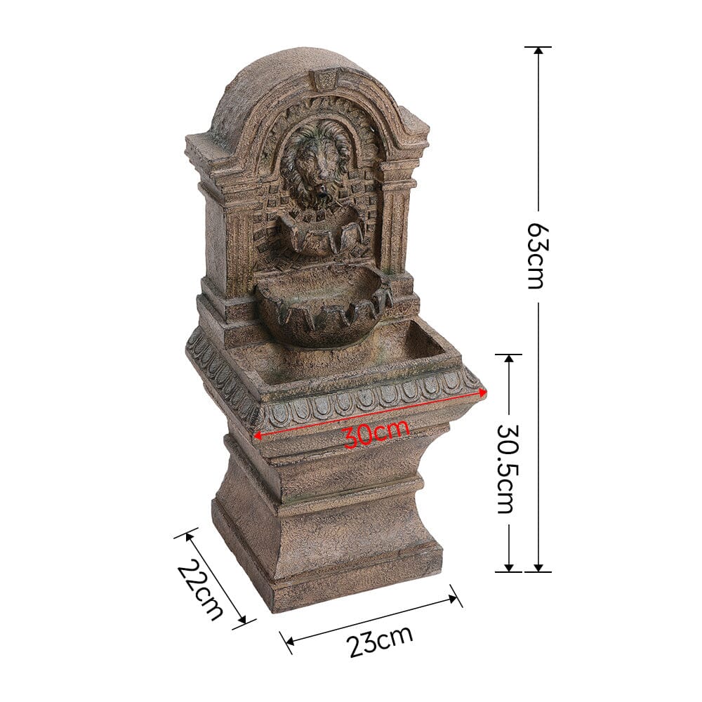 Outdoor Fountain Solar-Powered Water Rockery Decor Living and Home 