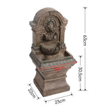 Outdoor Fountain Solar-Powered Water Rockery Decor Living and Home 