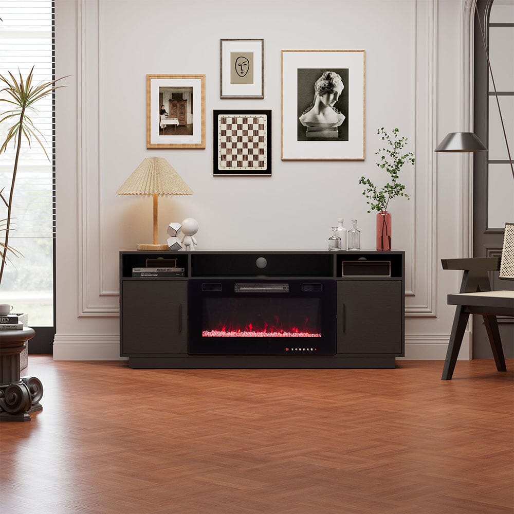 30Inch Electric Fireplace TV Stand | Large Media Cabinet with 24 Colour Options Living and Home 