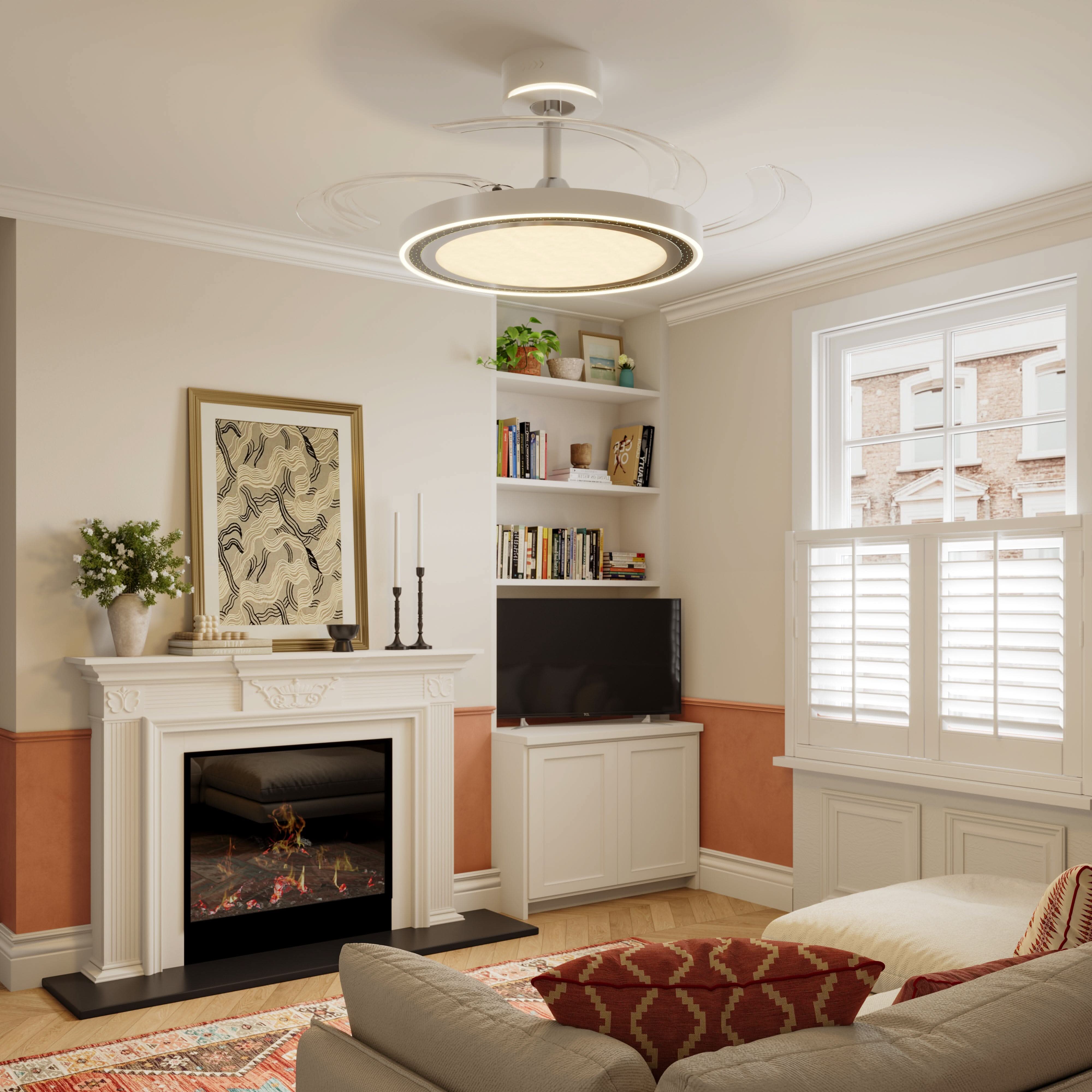 Lightsin 48 Inch Ceiling Fan with Quiet Reversible DC Motor Lightsin UK 