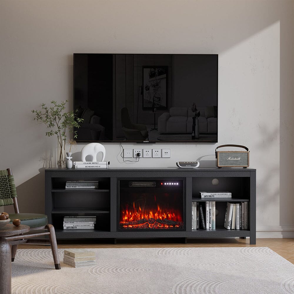 23Inch Electric Fireplace with TV Stand | 12 Flame Colours, Remote Control Living and Home 