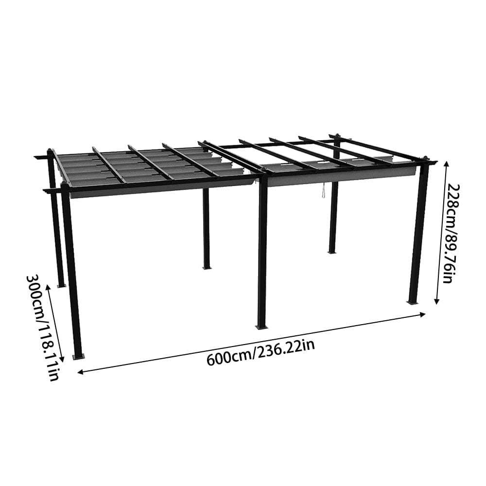 3x3m/3x4m/3x6m/4x4m All-Aluminum Flat Top Tarp Tent -Off-White/Light Grey Living and Home 