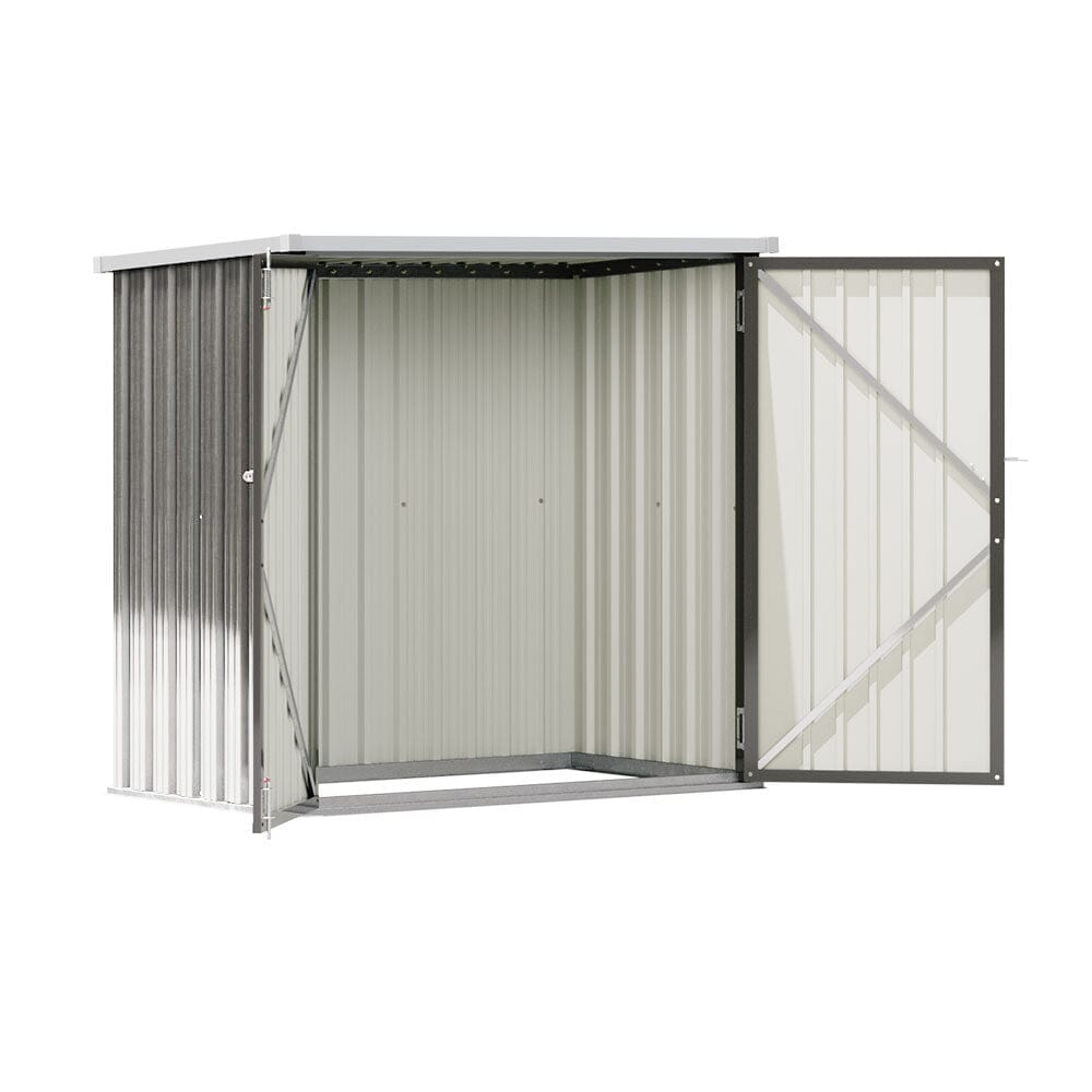 5.5x3FT Grey Slanted Roof Garden Shed with Double Doors Living and Home 