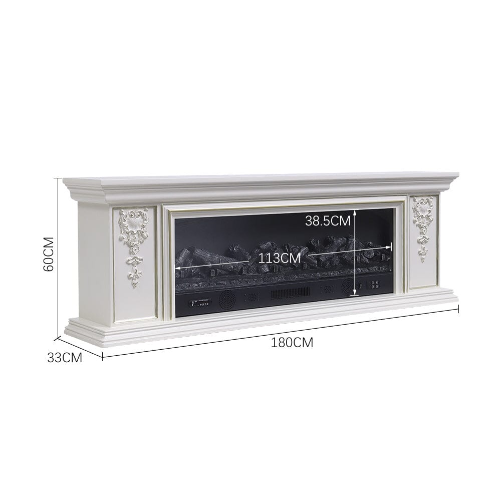 180cm W Remote Freestanding Fireplaces Bluetooth Player TV Stand Elect