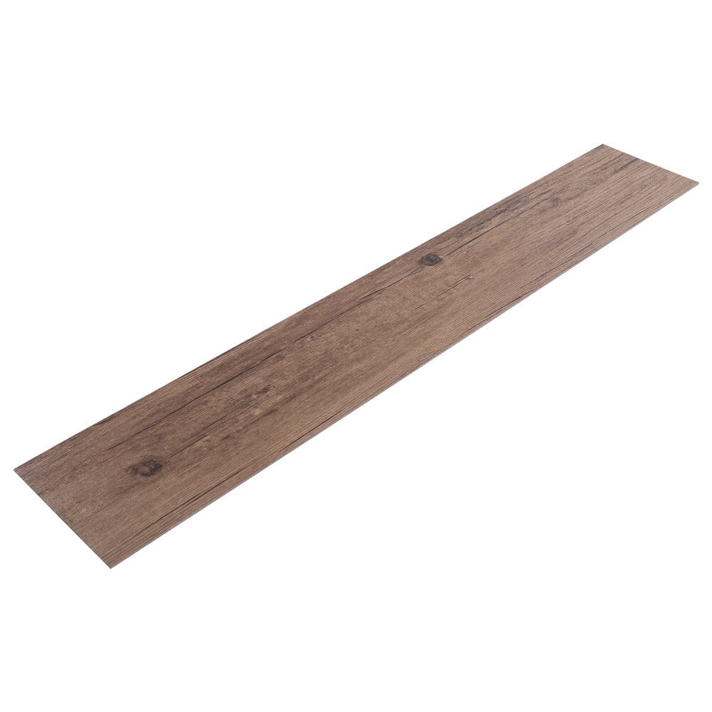 PVC Wooden Self-adhesive Laminate Flooring Planks for Home Decor Living and Home Brown 