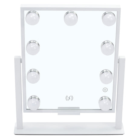 Adjustable LED Hollywood Vanity Mirror Touch Screen Control LED Make Up Mirrors Living and Home White Single 