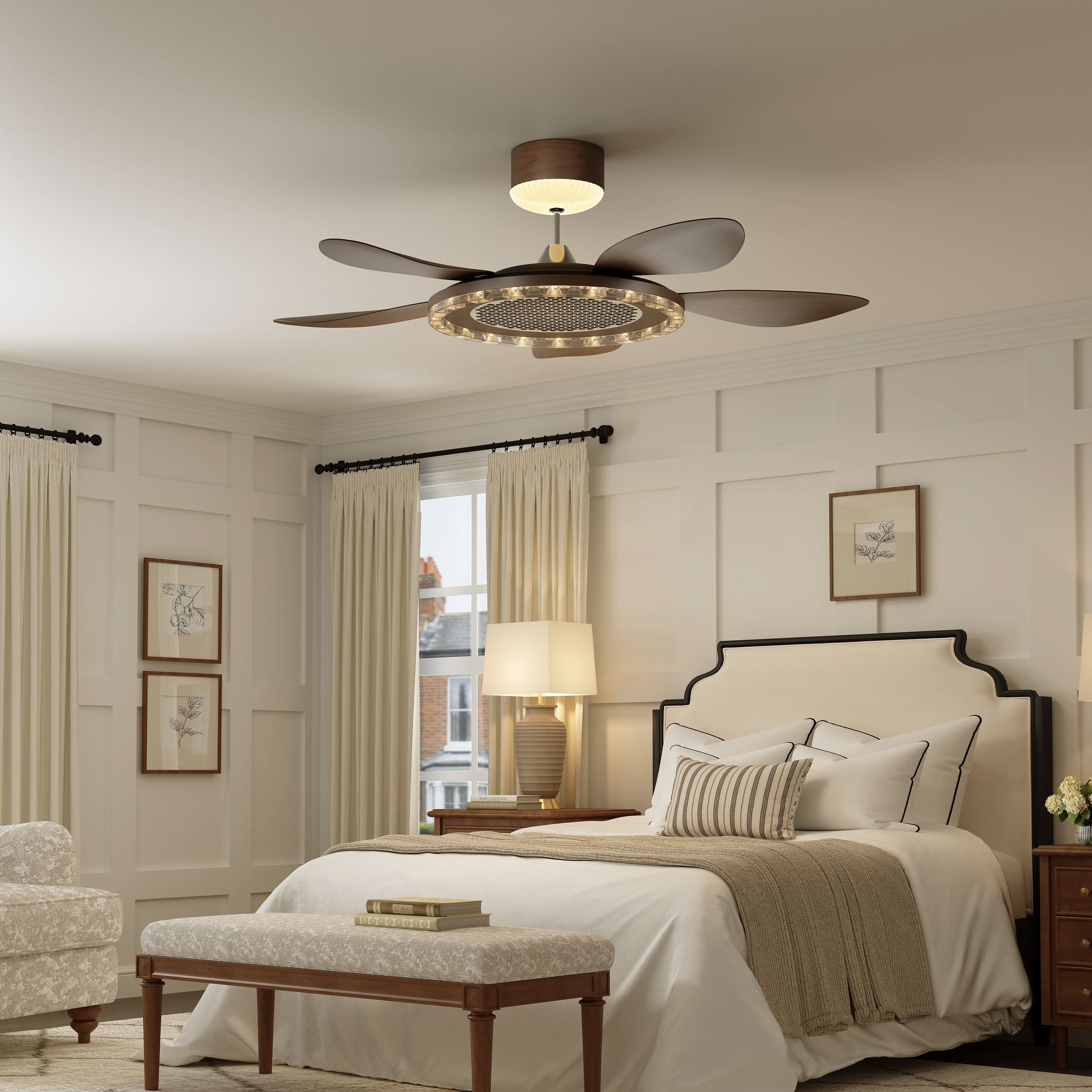 Lightsin 48 Inch Ceiling Fan with 6-Speed Reversible DC Motor Lightsin UK 