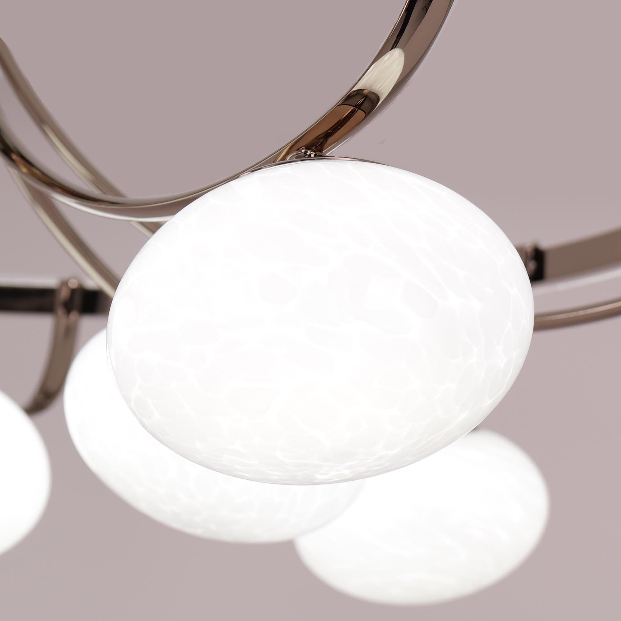 Lightsin Contemporary Iron Aluminum LED Ceiling Light with Marble Glass Lightsin UK 