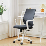 Mesh Adjustment Lumbar Support Back Ergonomic Swivel Office Chair with Wheels Home Office Chairs Living and Home Black 