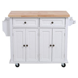 2ft Modern Rolling Wooden Kitchen Island Cart with Storage Cabinet Kitchen Trolleys Living and Home 