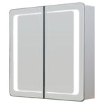 LED Rectangle Bathroom Wall Mounted Double-Door Mirror Cabinet Living and Home 