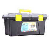 Tool Storage Box Organizer Lockable Case Removable Tray Living and Home 