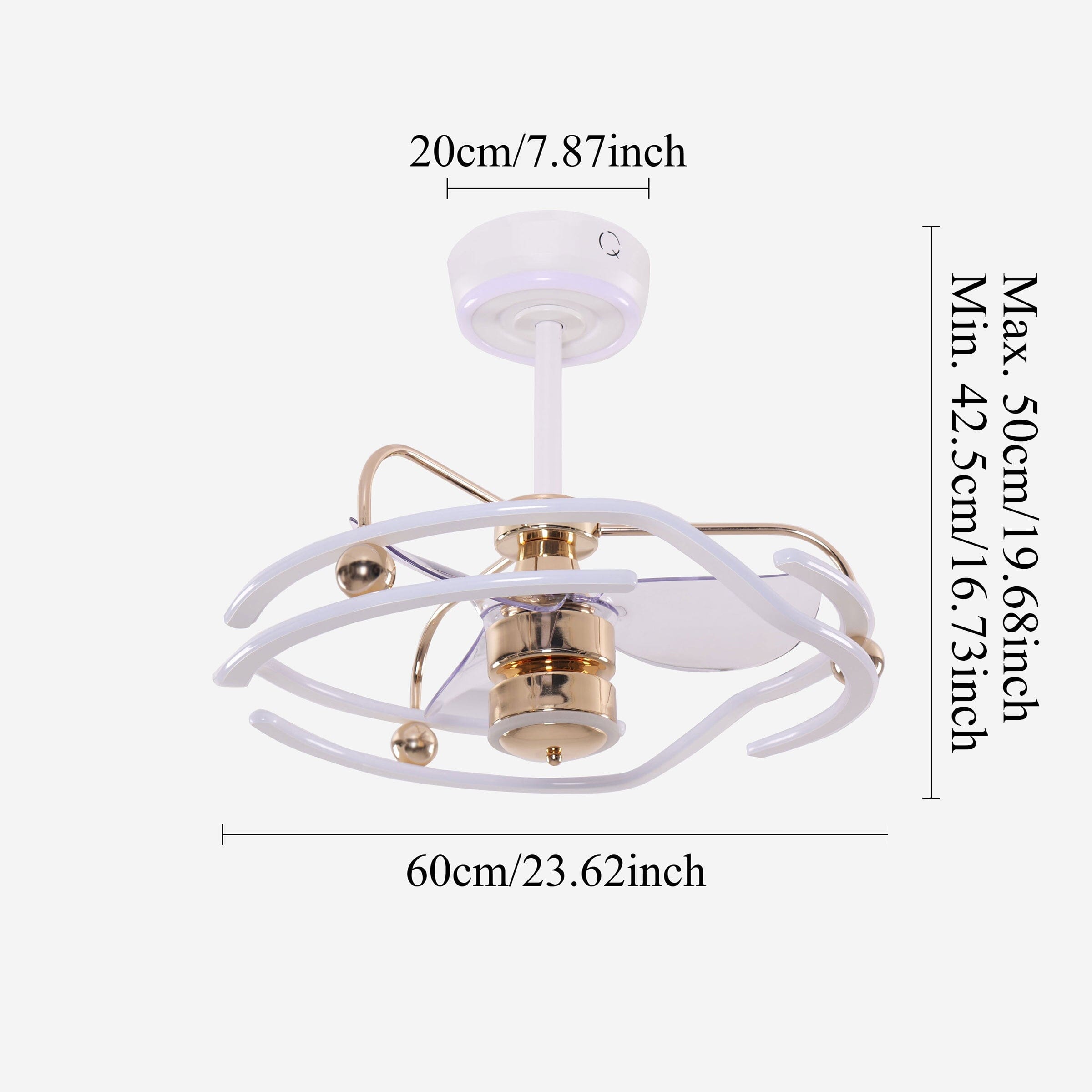 Lightsin Modern Ceiling Fan Light with Remote Control Low-Noise Adjustable Fan Light Lightsin UK 
