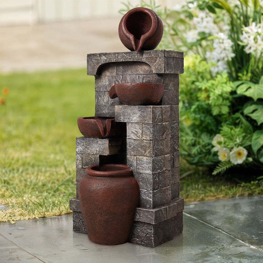 Outdoor Garden Water Feature with 2.4W Solar Water Pump Living and Home 