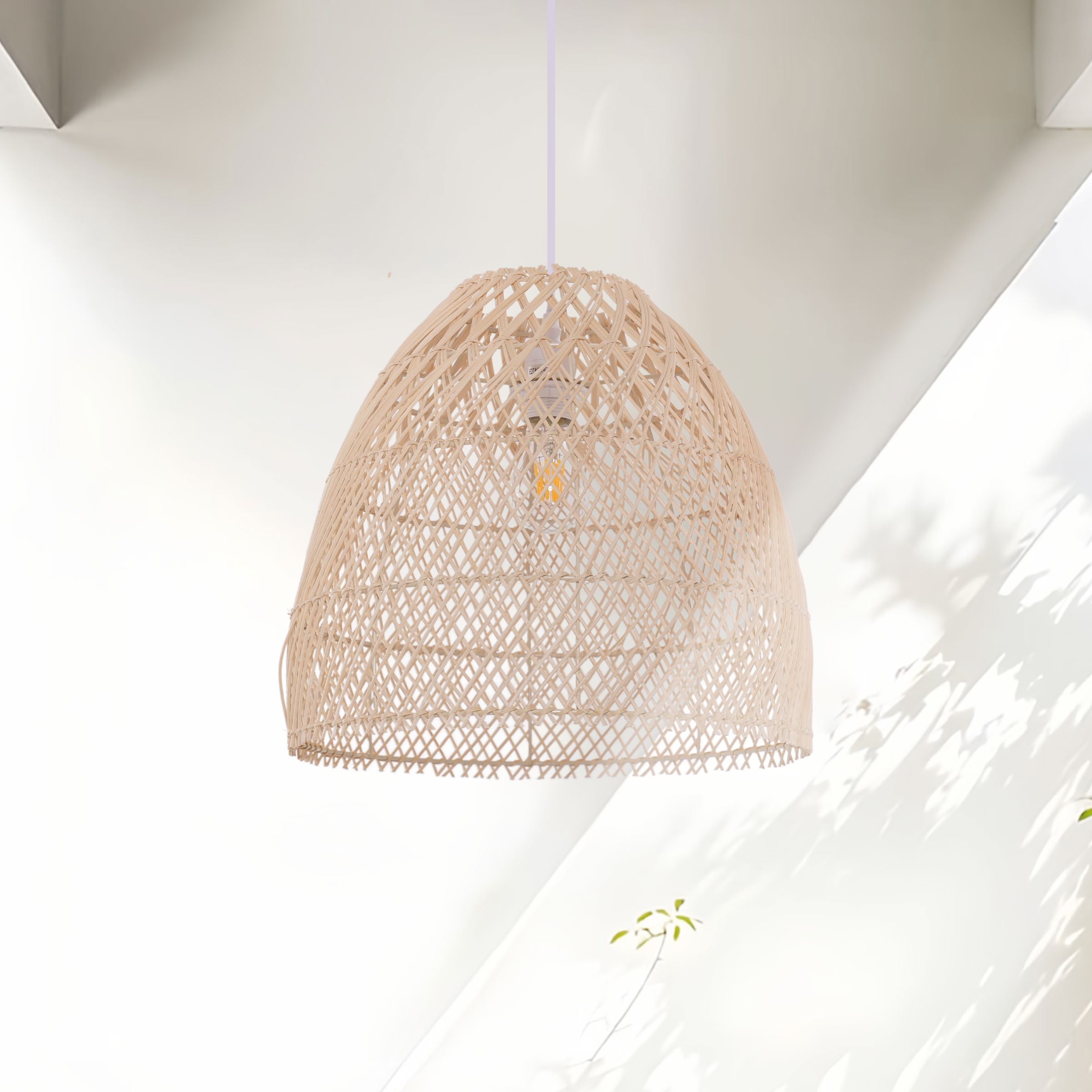 Lightsin TerraBell Dome Shaped Rattan Hanging Light Lightsin UK 