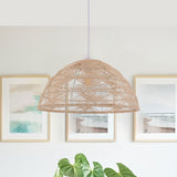 Lightsin Handwoven Rattan Dome Pendant Light for a Warm & Cozy Glow Lightsin UK 