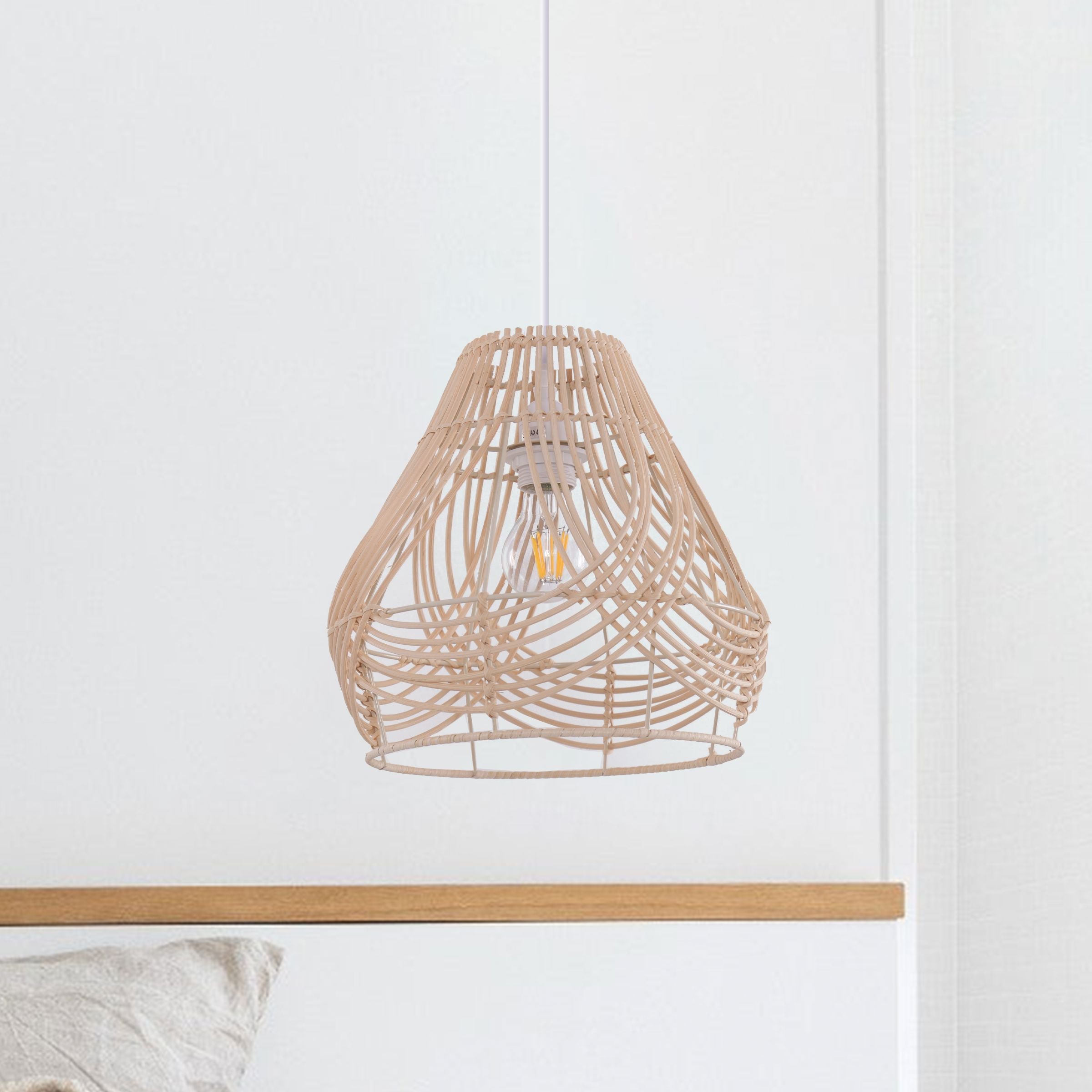 Lightsin Woven Whisper Natural Rattan Pendant Light for Serene Living Lightsin UK 