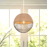 Lightsin Chic Rattan and Metal Pendant Light for Kitchen Lightsin UK 