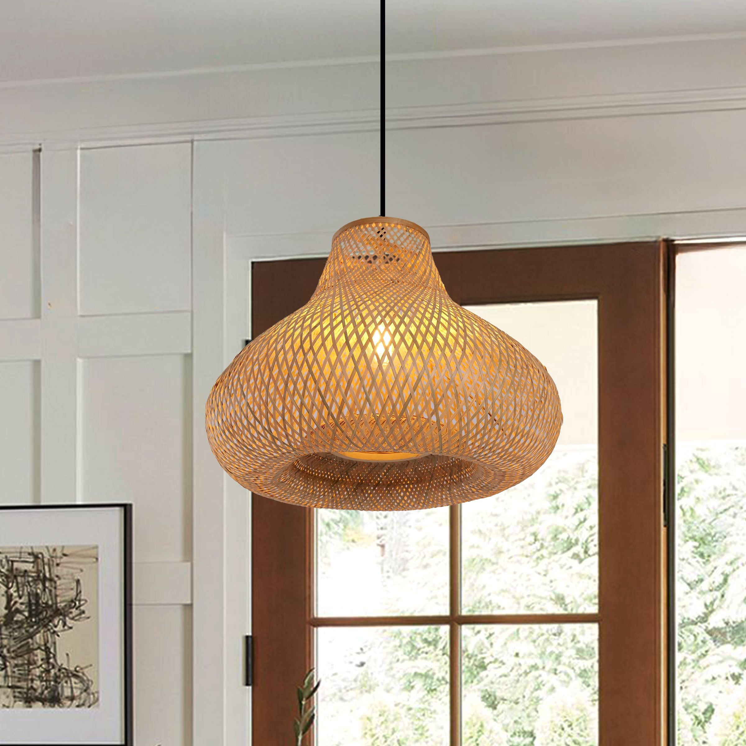 Lightsin Distinctive Handcrafted Bamboo Gourd Decorative Pendant Light Lightsin UK 