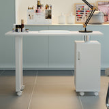 120cm White Manicure Table Salon Station with Storage