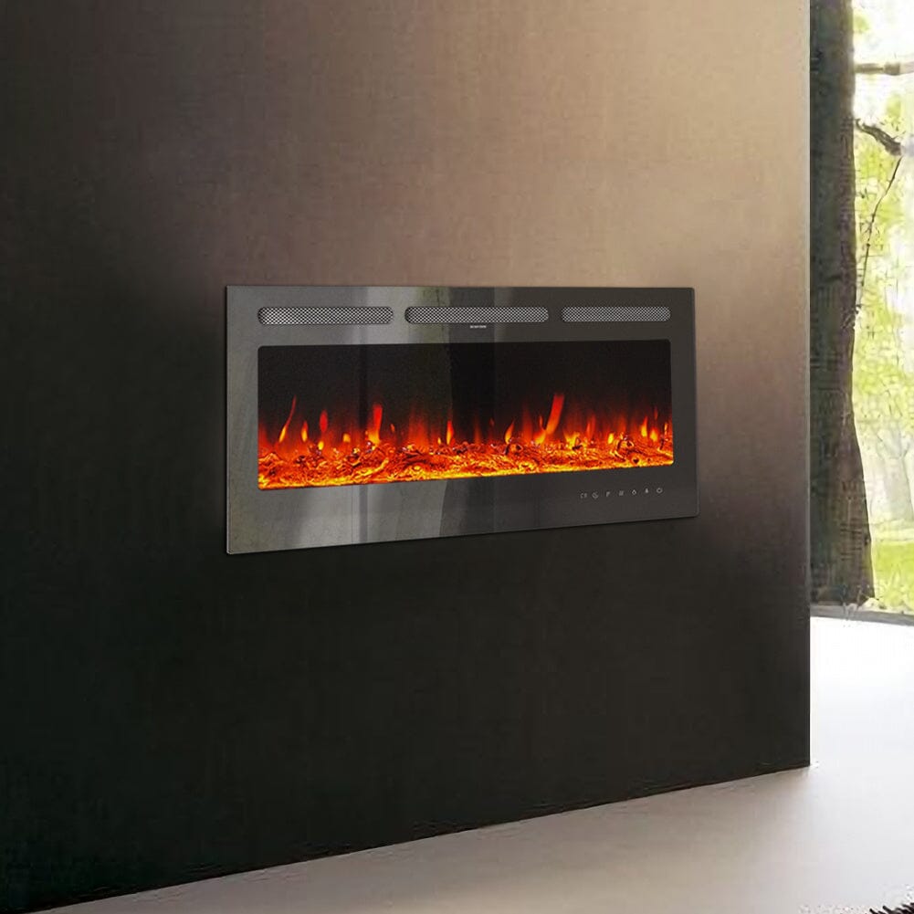 Smallbee Modern LED Wall Mounted/ Recessed Electric Fireplace Smallbee UK 