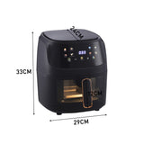 5L White/Black Digital Smart Air Fryer with Visible Window Kitchen Appliances Living and Home 