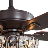 52-inch Coffee Ceiling Fan with Light and Remote Ceiling Fans Living and Home 