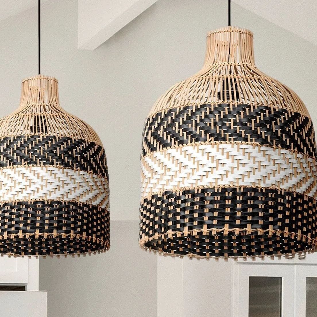 ‍Lightsin Creative High-Quality Handcrafted Rattan Pendant Light (100% off) Lightsin UK D30cm 