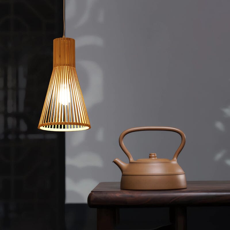 Lightsin Beacon-Style Wooden LED Pendant Light Living and Home 30cm Dia×60cm H 