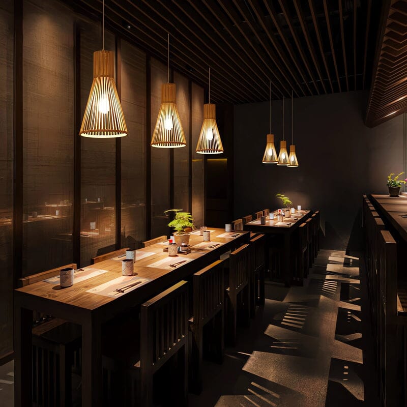 Lightsin Beacon-Style Wooden LED Pendant Light Living and Home 