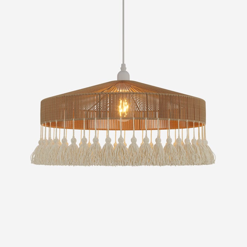 Lightsin Tassel Breeze Woven Pendant Light for Boho Charm and Warmth Lightsin UK 