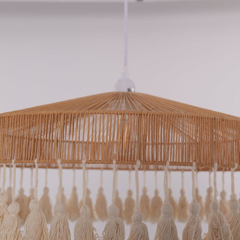 Lightsin Tassel Breeze Woven Pendant Light for Boho Charm and Warmth Lightsin UK 