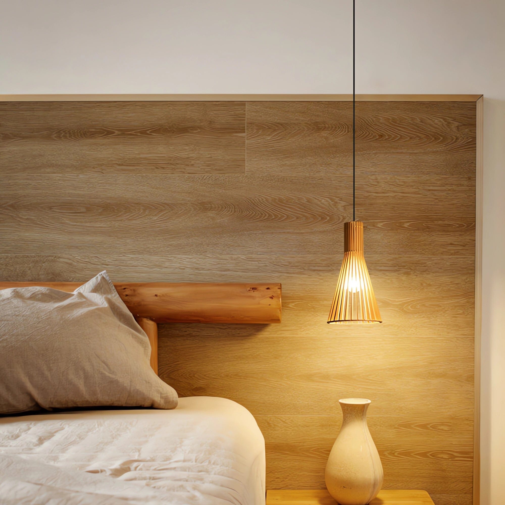 Lightsin Beacon-Style Wooden LED Pendant Light Living and Home 