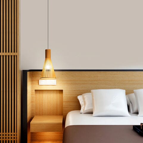 Lightsin Beacon-Style Wooden LED Pendant Light Living and Home 