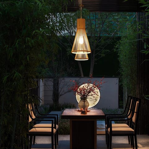 Lightsin Beacon-Style Wooden LED Pendant Light Living and Home 