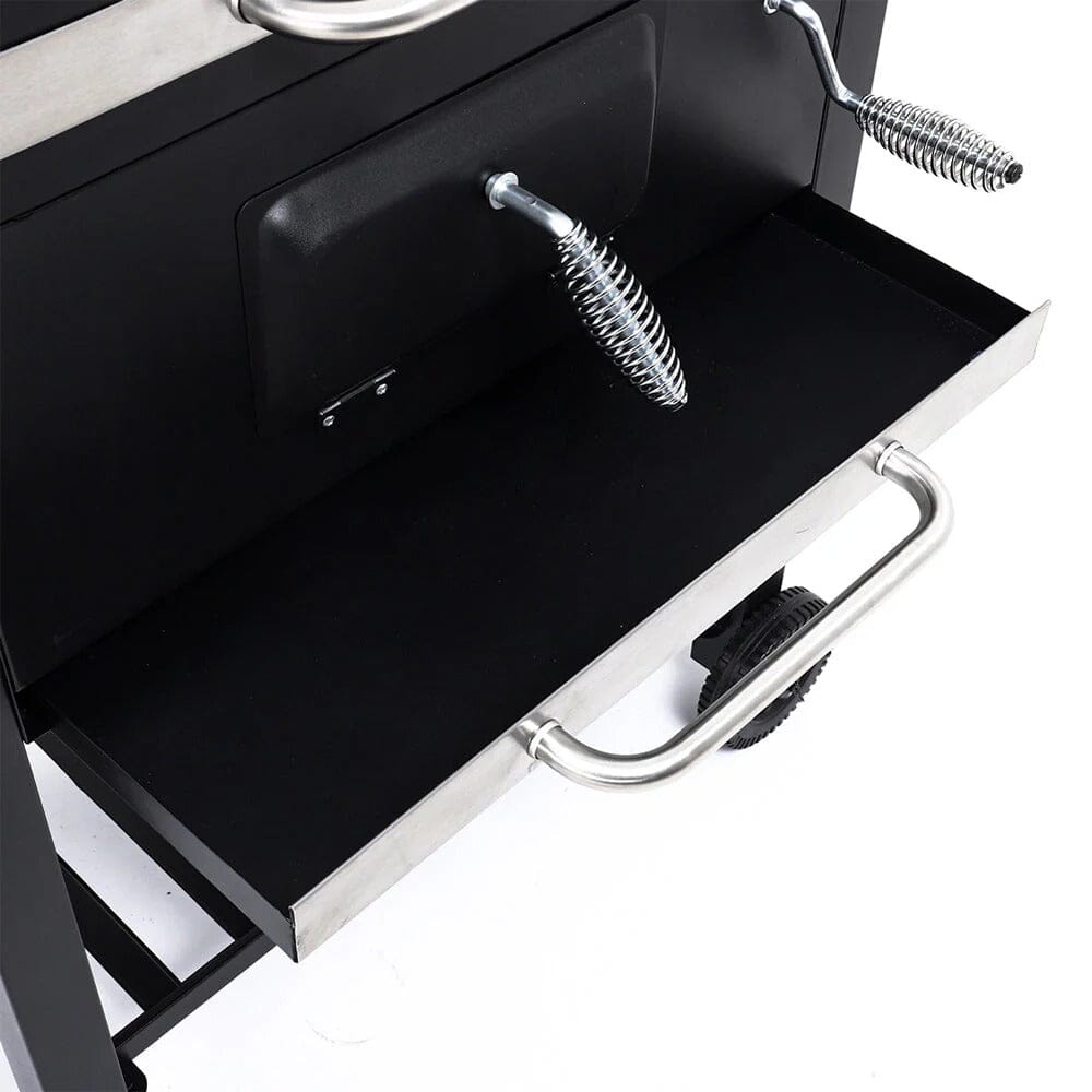 3ft Outdoor Carbon Steel BBQ Cooker BBQ Grill Side Shelves BBQ Grills Living and Home 