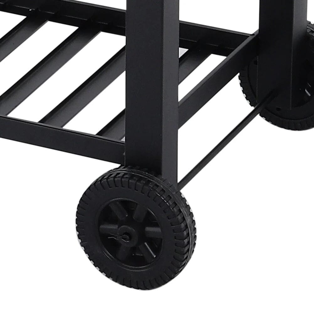 3ft Outdoor Carbon Steel BBQ Cooker BBQ Grill Side Shelves BBQ Grills Living and Home 