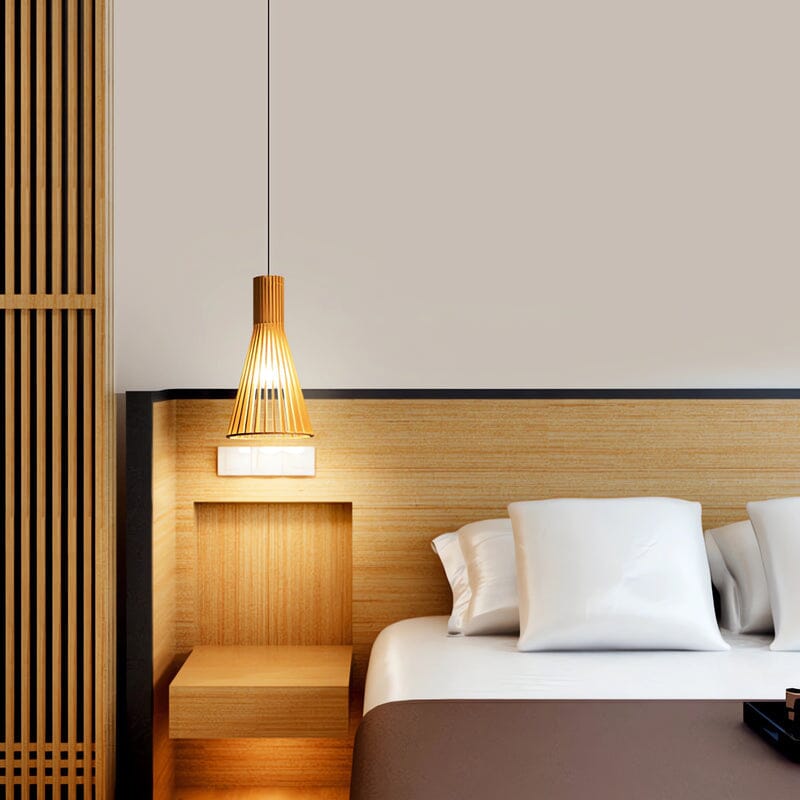 Lightsin Beacon-Style Wooden LED Pendant Light Living and Home 