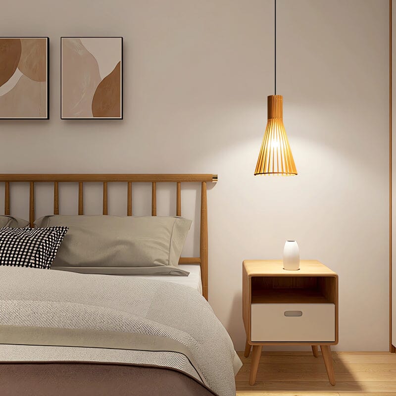Lightsin Beacon-Style Wooden LED Pendant Light Living and Home 