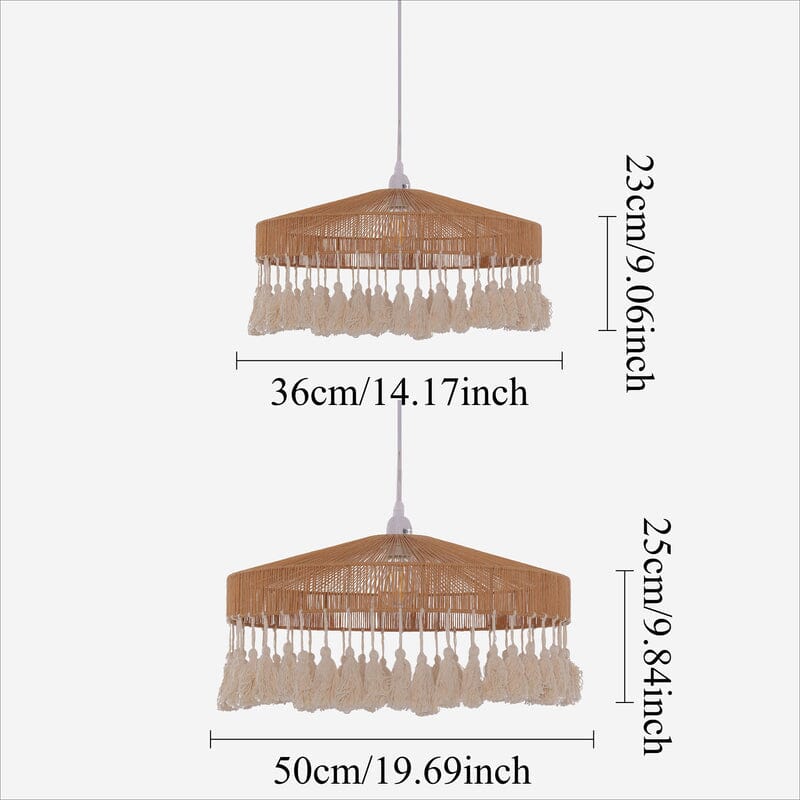 Lightsin Tassel Breeze Woven Pendant Light for Boho Charm and Warmth Lightsin UK 