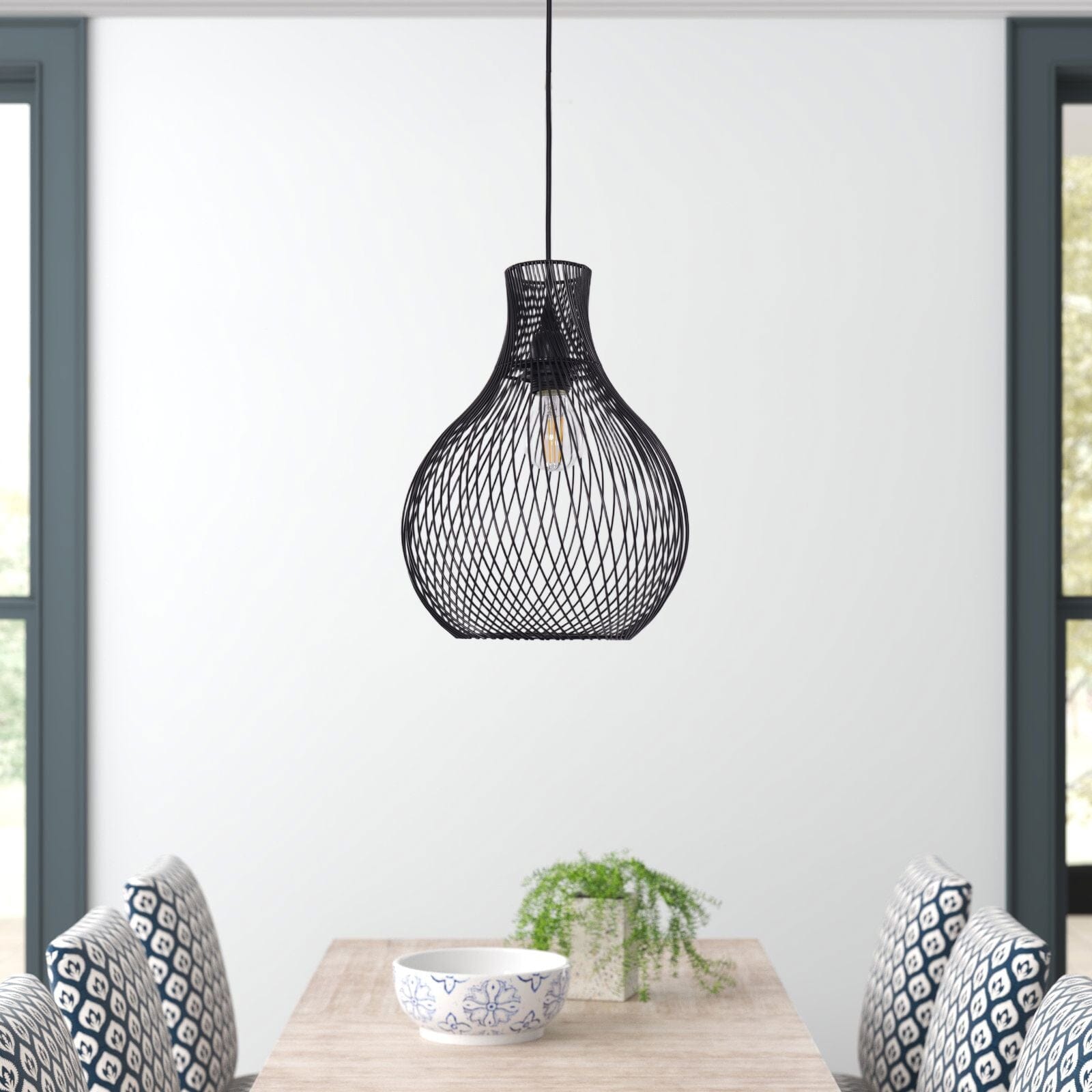 ‍Lightsin Minimalist Black Wire Cage Pendant Light for Home Decor (100% off) Lightsin UK 1 Unit 