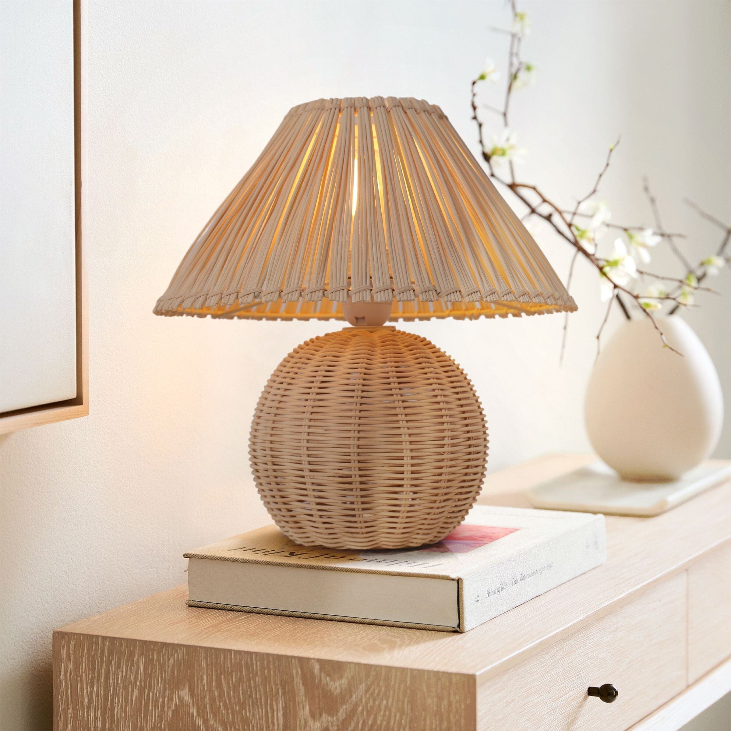 ‍Lightsin Eco-friendly Handwoven Rattan Table Lamp (100% off) Lightsin UK 